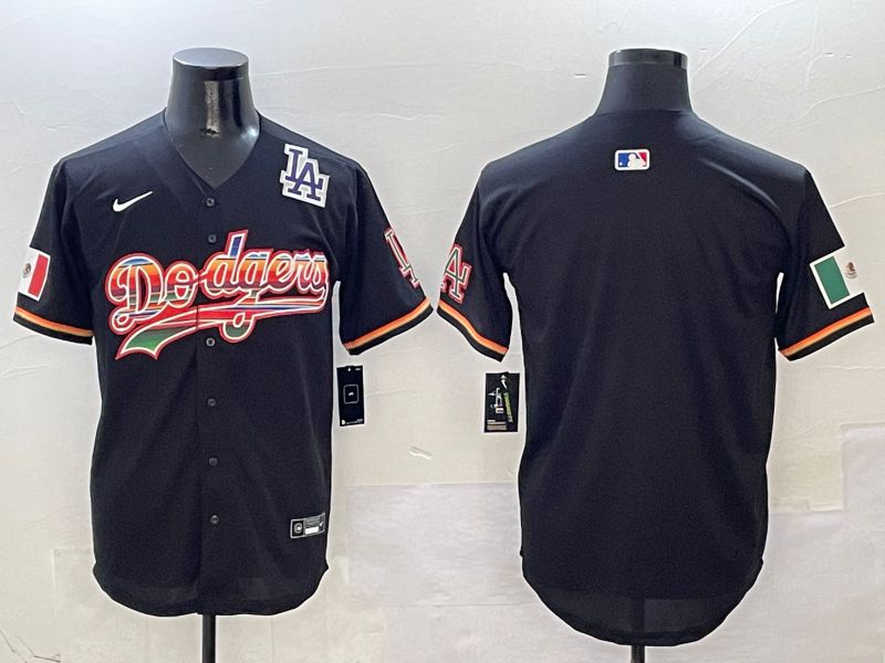 Men Los Angeles Dodgers Blank Black rainbow Nike 2025 MLB Jersey style 5->los angeles dodgers->MLB Jersey